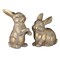 Handcrafted Gold Bunny Figurine Set – Small Antique-Style Rabbits (Set of 2)